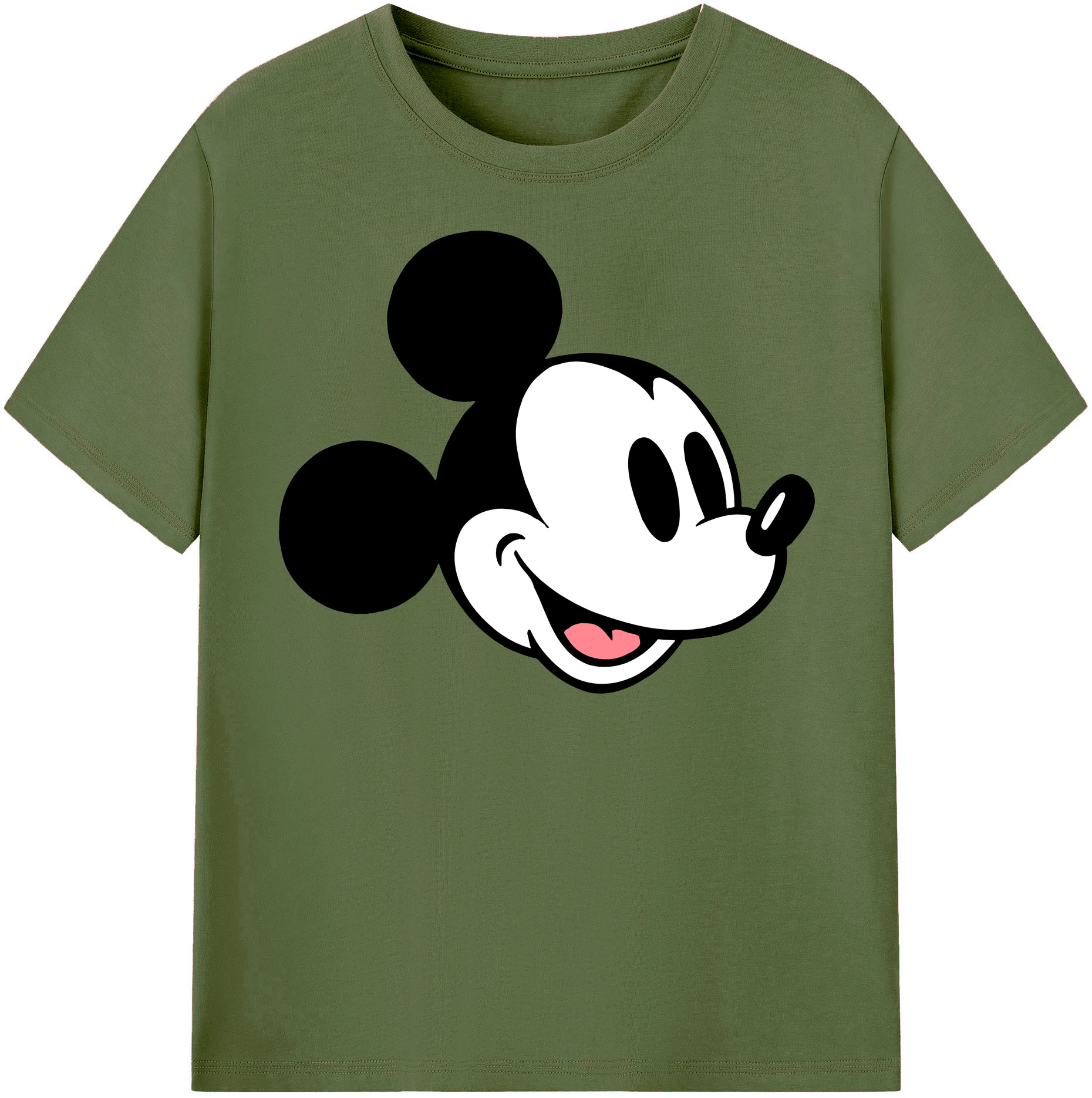 （画像用） ミッキーマウス Mickey Mouse 綿100％半袖Tシャツ（フロントプリント）